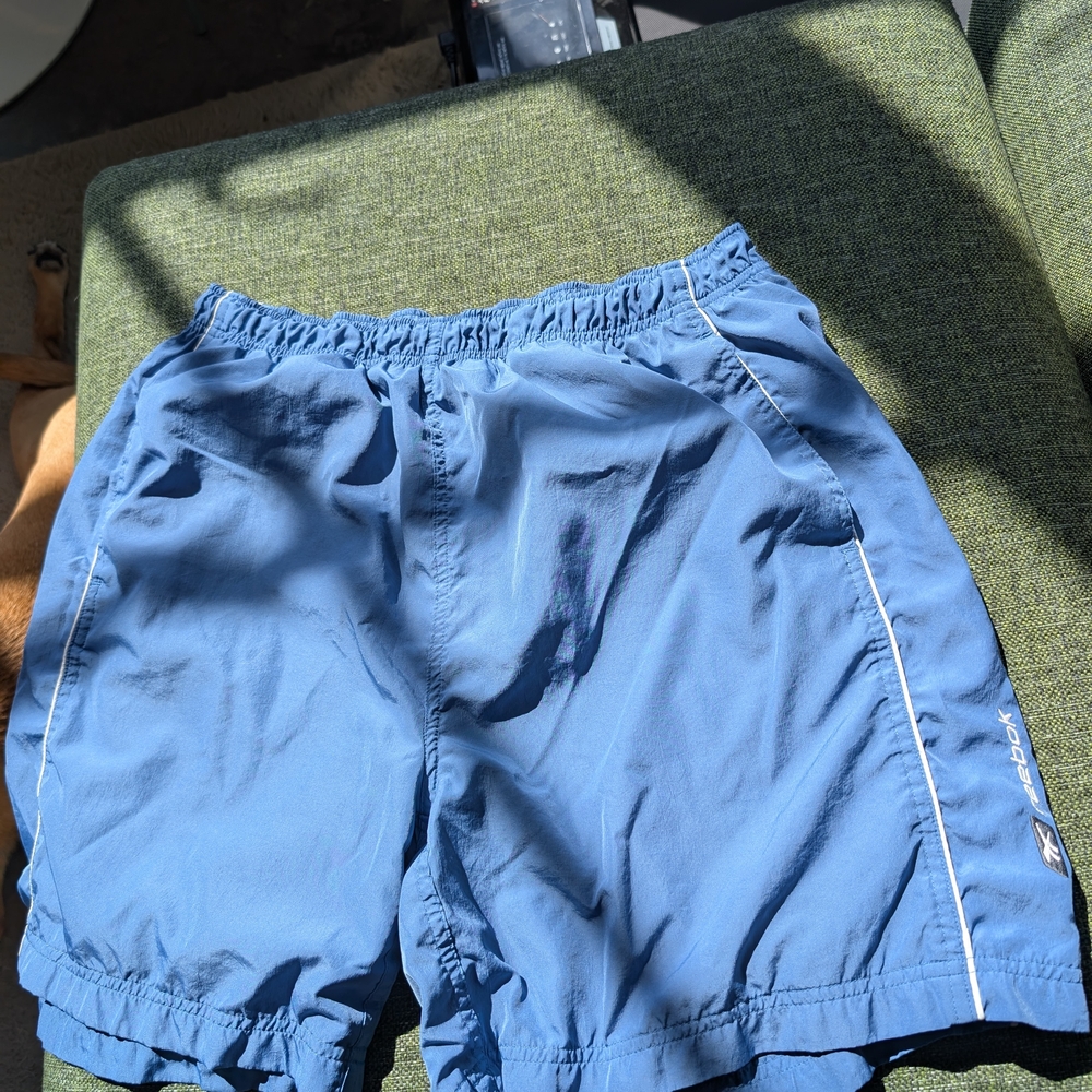 Reebok Men's Athletic Shorts in Blue with White Accents